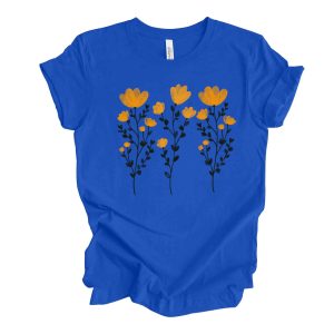 Yellow Boho Flowers Bella Canvas Unisex Shirt